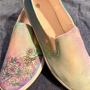 Women’s Hand Painted Original Canvas Sneakers Original one of a kind.